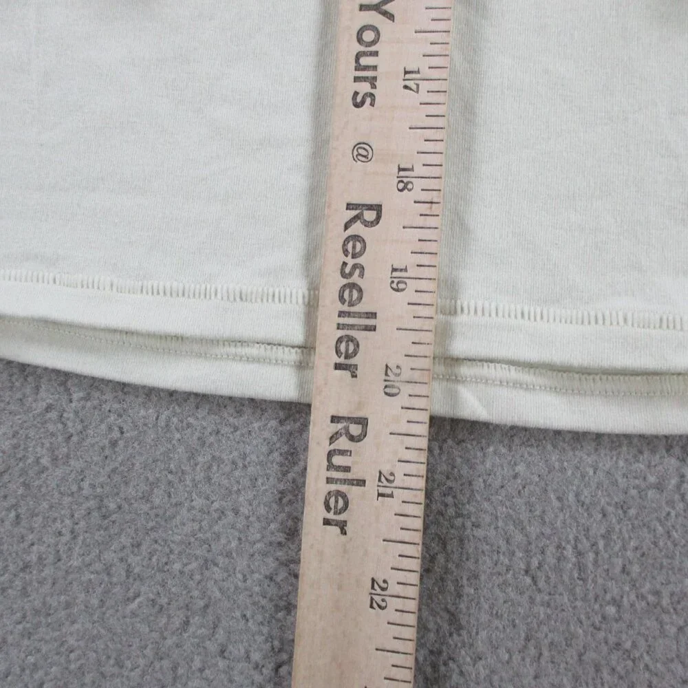 SKIMS Cotton Jersey Long Sleeve T Shirt Womens Medium Bone Casual Stretch NWT - Picture 8 of 9